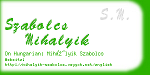 szabolcs mihalyik business card